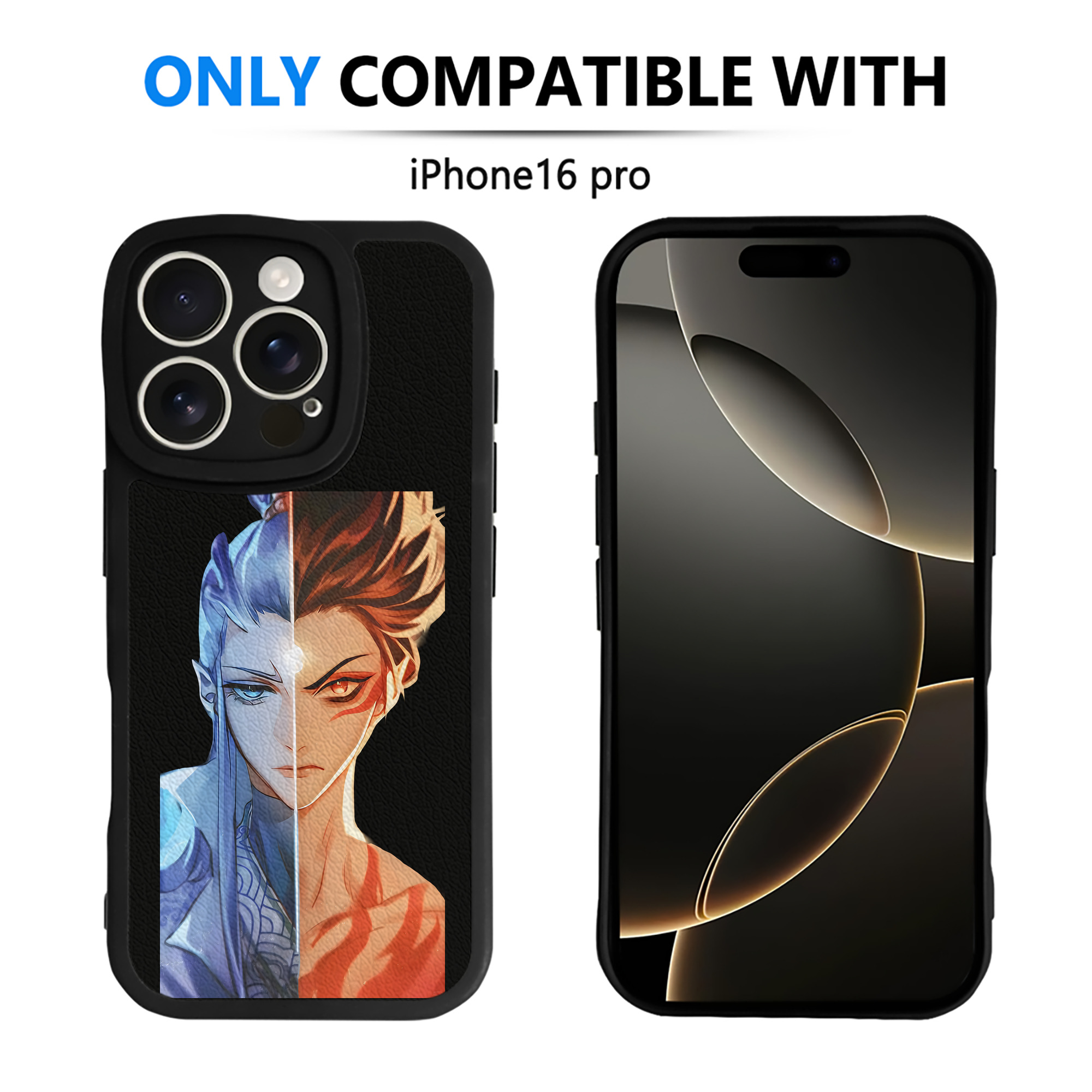（画像用） Ne Zha 2 ナタ 魔童の大暴れ 【iPhone 16シリーズ対応】シリコンスマホケース（レザー調） 材質：シリコン